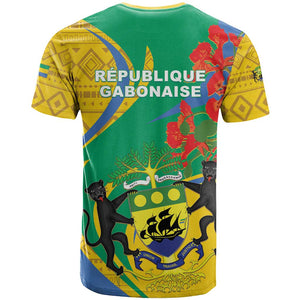 Gabon Independence Day T shirt Gabonaise Flamboyant African Pattern