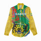 Gabon Independence Day Women Casual Shirt Gabonaise Flamboyant African Pattern LT01