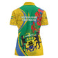 Gabon Independence Day Women Polo Shirt Gabonaise Flamboyant African Pattern