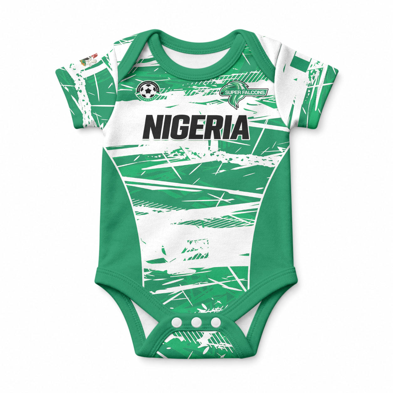 Custom Nigeria 2026 Football Baby Onesie Go Super Falcons