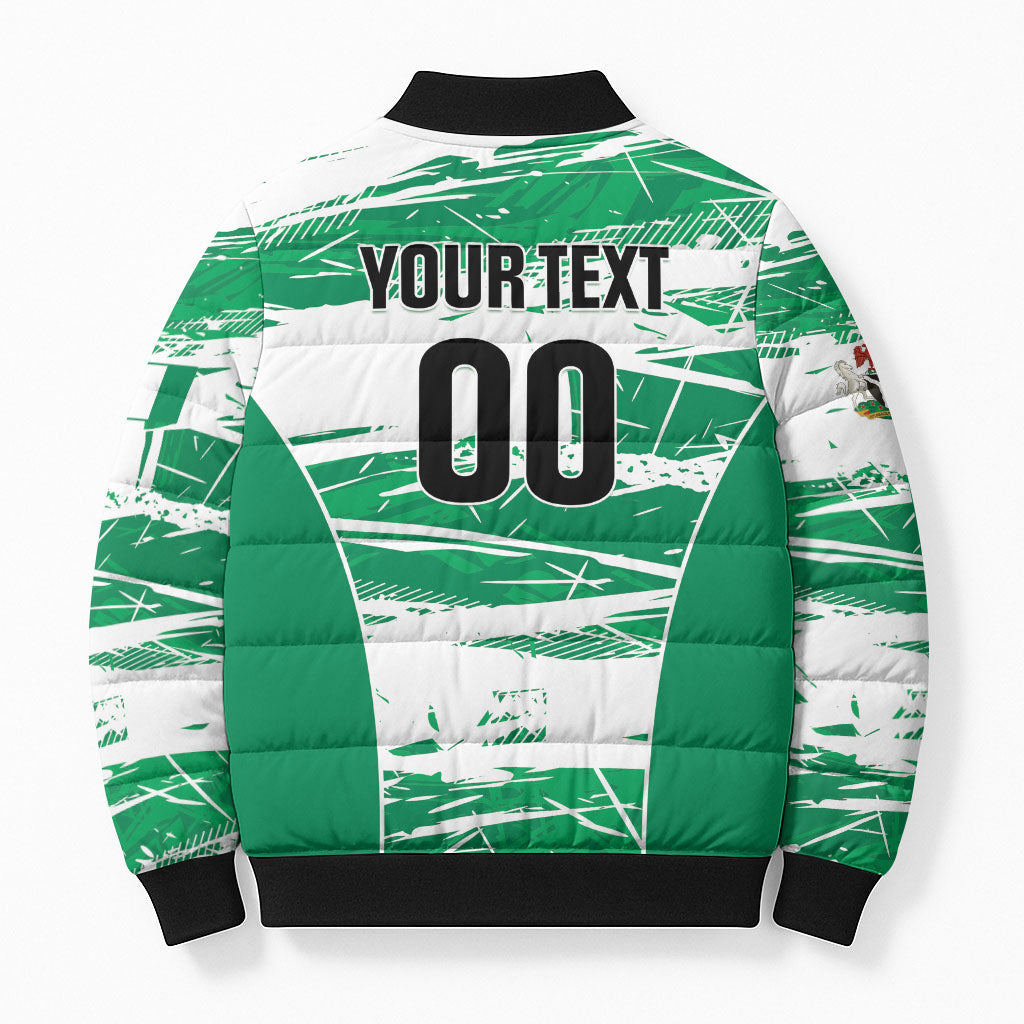 Custom Nigeria 2026 Football Bomber Puffer Jacket Go Super Falcons