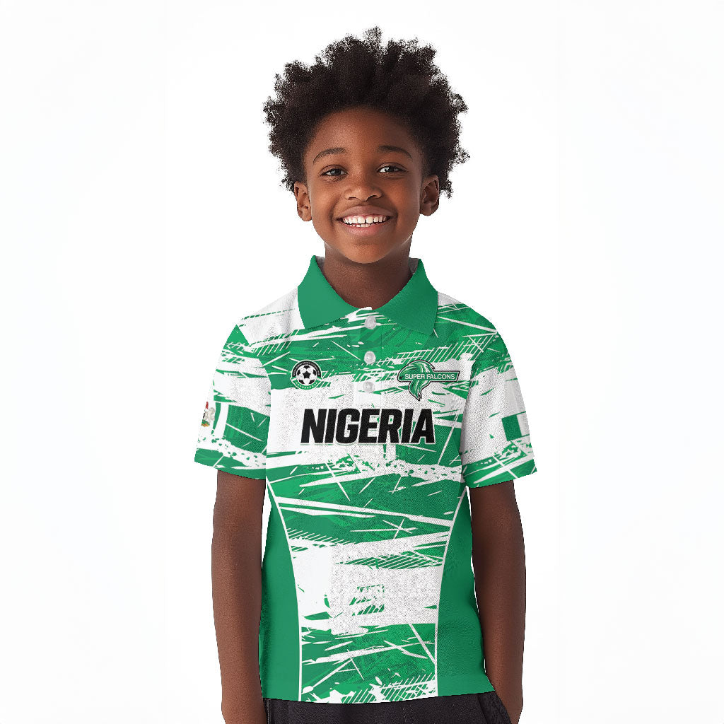 Custom Nigeria 2026 Football Kid Polo Shirt Go Super Falcons