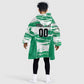 Custom Nigeria 2026 Football Kid Wearable Blanket Hoodie Go Super Falcons