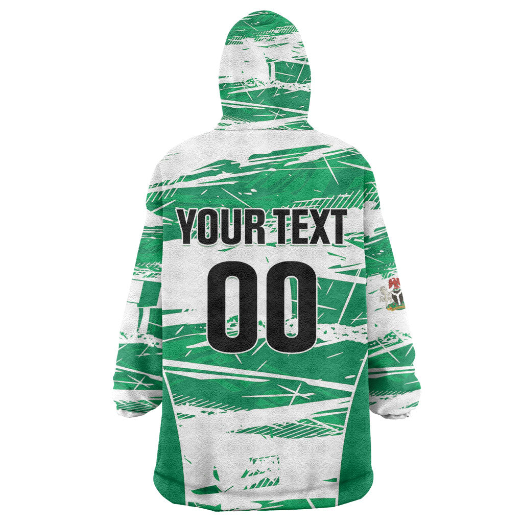 Custom Nigeria 2026 Football Kid Wearable Blanket Hoodie Go Super Falcons