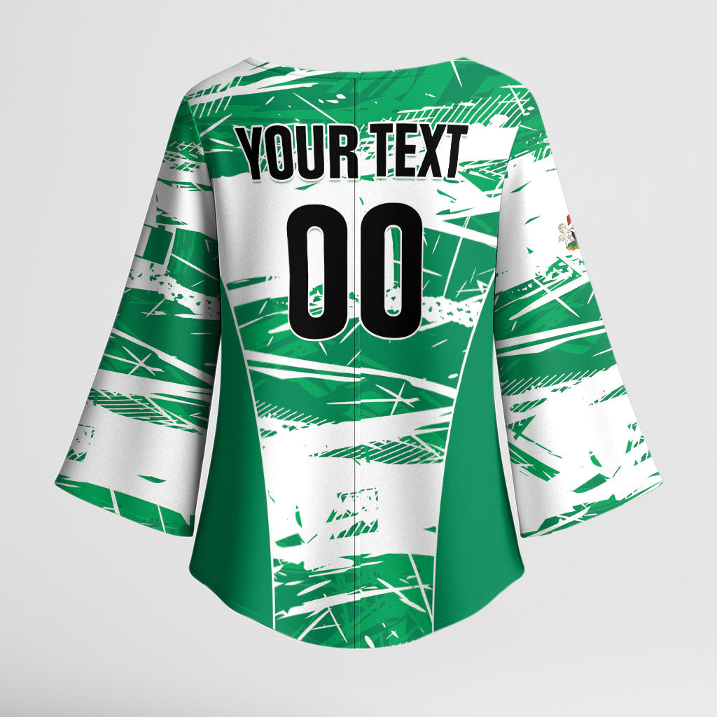 Custom Nigeria 2026 Football Kimono Sleeve Blouse Go Super Falcons