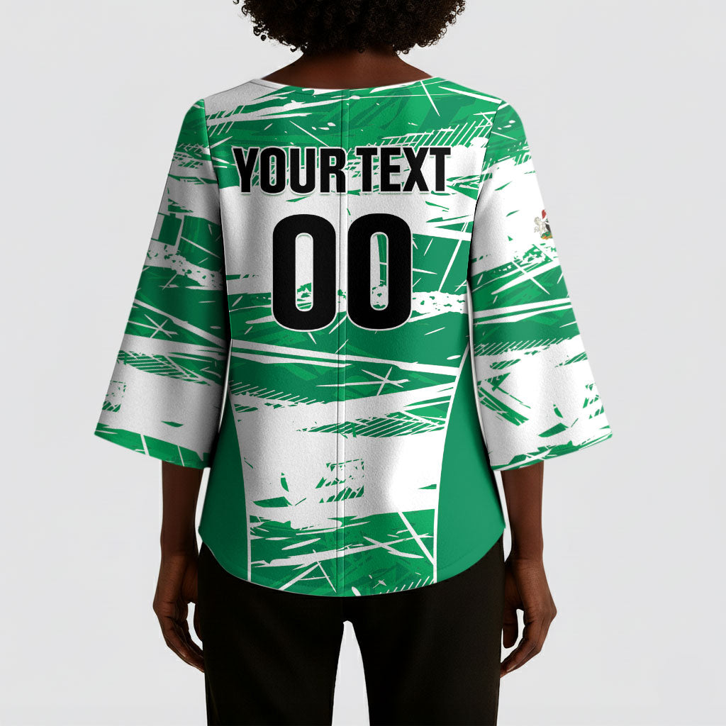 Custom Nigeria 2026 Football Kimono Sleeve Blouse Go Super Falcons
