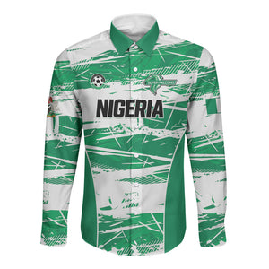 Custom Nigeria 2026 Football Long Sleeve Button Shirt Go Super Falcons