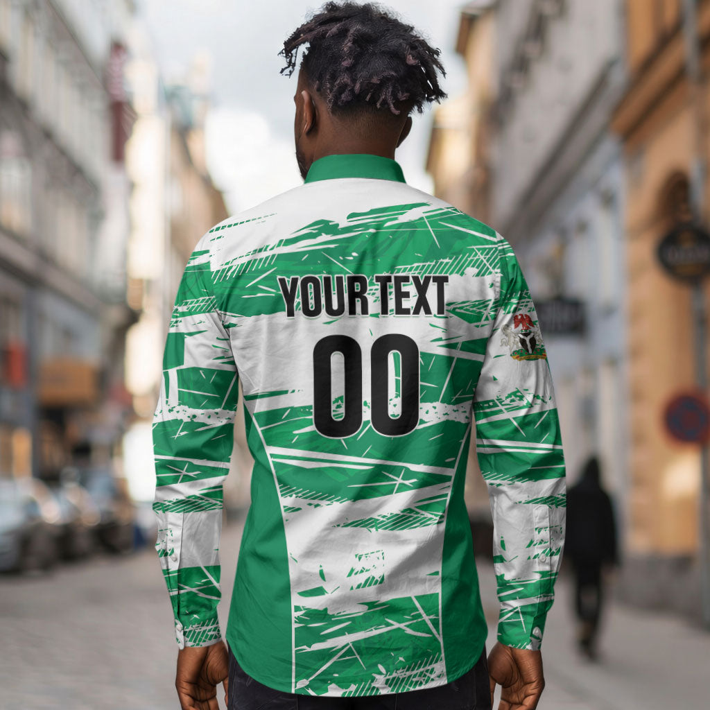 Custom Nigeria 2026 Football Long Sleeve Button Shirt Go Super Falcons
