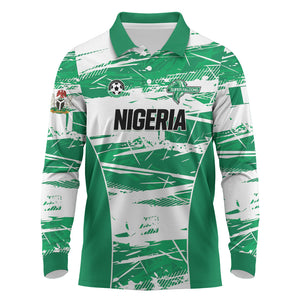 Custom Nigeria 2026 Football Long Sleeve Polo Shirt Go Super Falcons