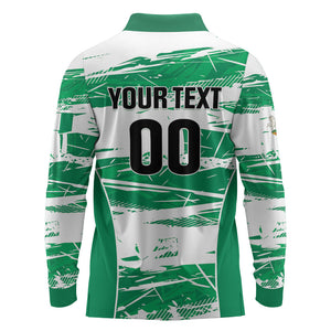 Custom Nigeria 2026 Football Long Sleeve Polo Shirt Go Super Falcons