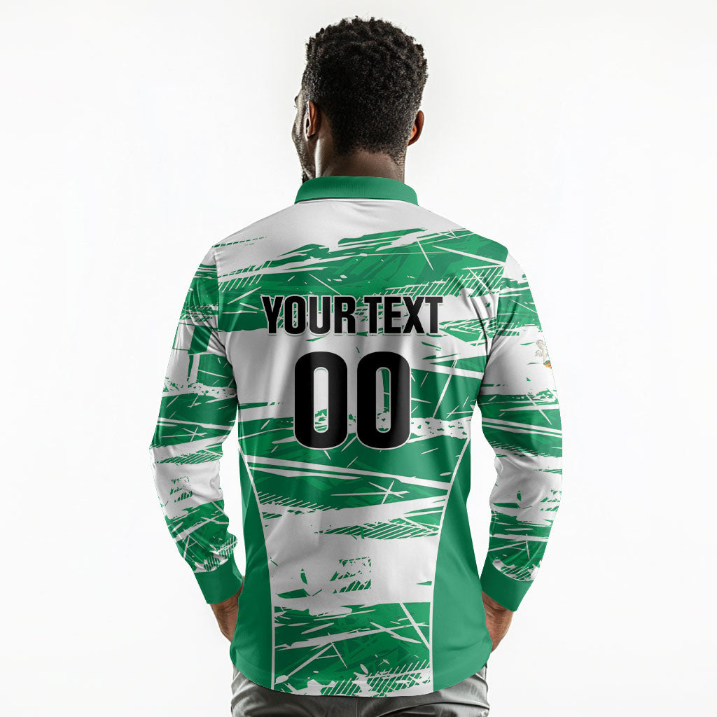Custom Nigeria 2026 Football Long Sleeve Polo Shirt Go Super Falcons
