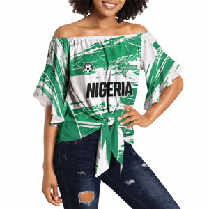 Custom Nigeria 2026 Football Off Shoulder Wrap Waist Top Go Super Falcons