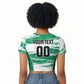 Custom Nigeria 2026 Football Raglan Cropped T shirt Go Super Falcons
