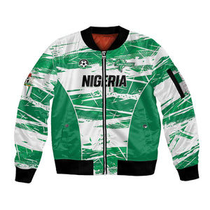 Custom Nigeria 2026 Football Sleeve Zip Bomber Jacket Go Super Falcons