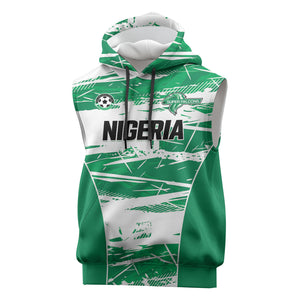 Custom Nigeria 2026 Football Sleeveless Hoodie Go Super Falcons