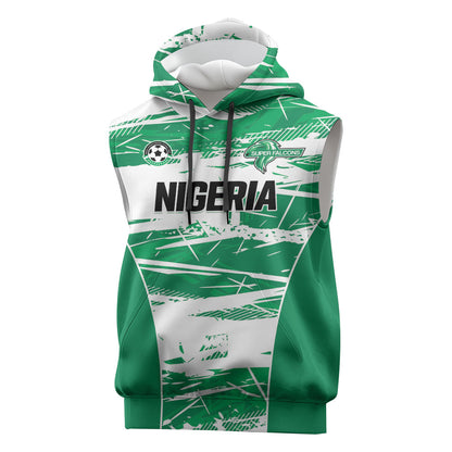 Custom Nigeria 2026 Football Sleeveless Hoodie Go Super Falcons