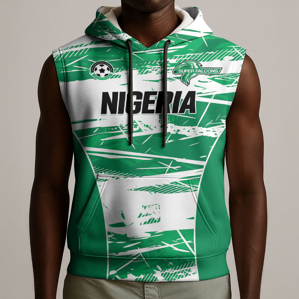 Custom Nigeria 2026 Football Sleeveless Hoodie Go Super Falcons