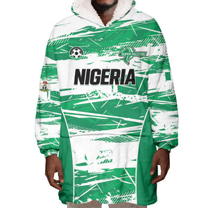 Custom Nigeria 2026 Football Wearable Blanket Hoodie Go Super Falcons