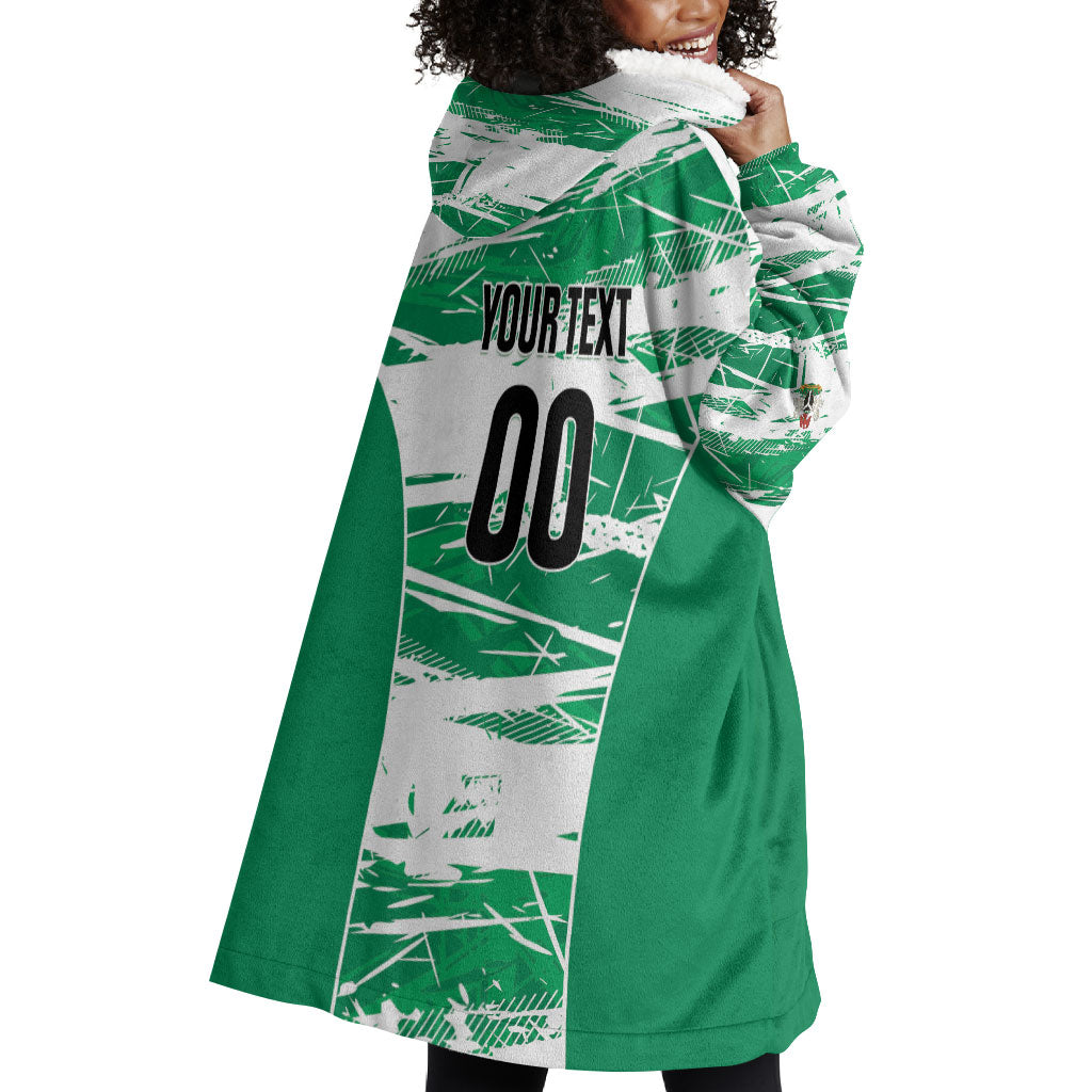 Custom Nigeria 2026 Football Wearable Blanket Hoodie Go Super Falcons