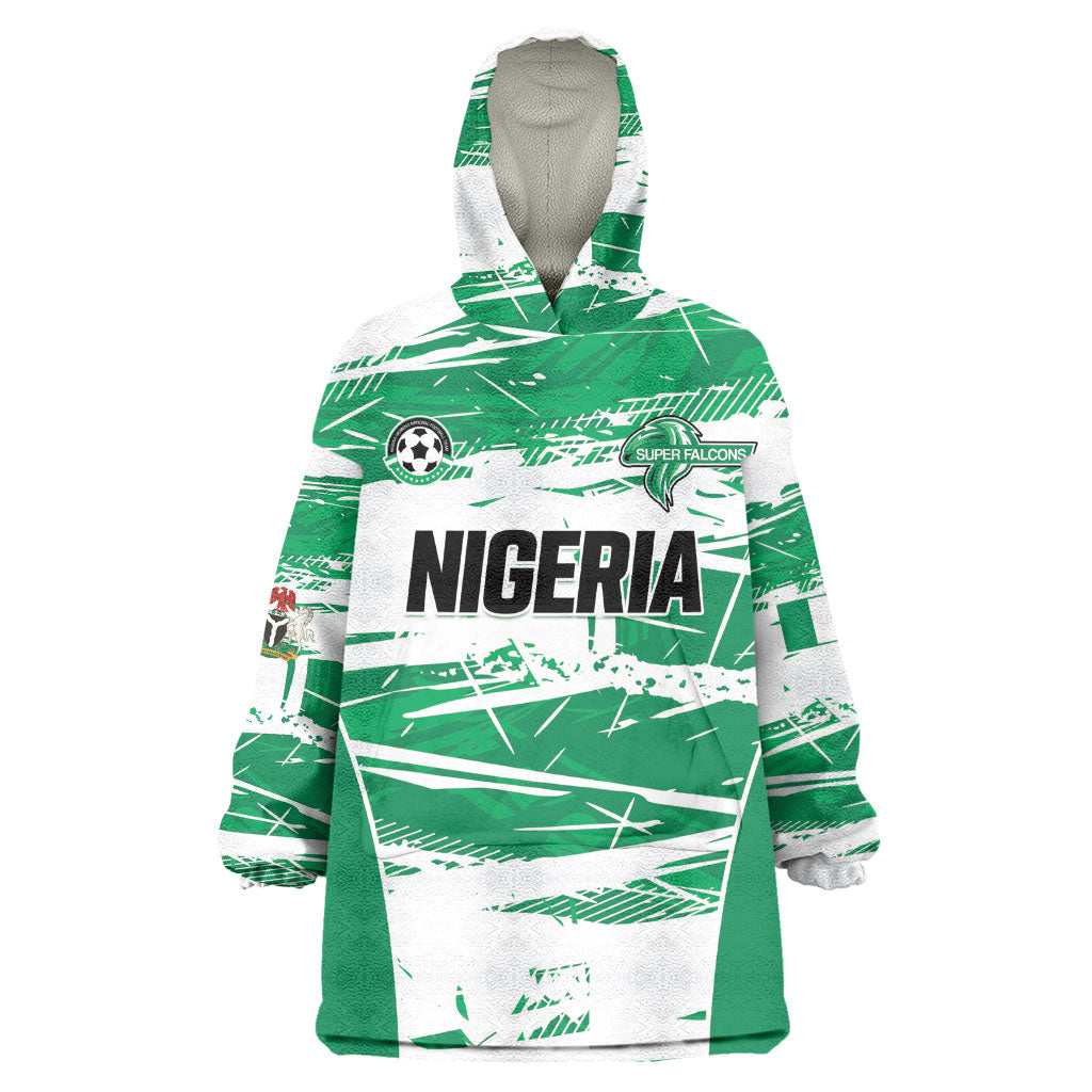 Custom Nigeria 2026 Football Wearable Blanket Hoodie Go Super Falcons
