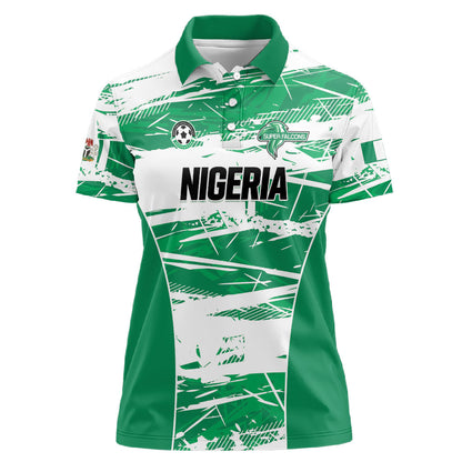 Custom Nigeria 2026 Football Women Polo Shirt Go Super Falcons
