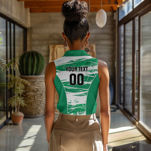Custom Nigeria 2026 Football Women Sleeveless Polo Shirt Go Super Falcons