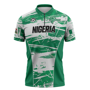 Custom Nigeria 2026 Football Zipper Polo Shirt Go Super Falcons
