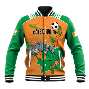 Custom Cote d Ivoire 2026 Football Baseball Jacket Ivory Coast Elephants Proud