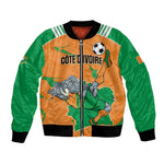 Custom Cote d Ivoire 2026 Football Bomber Jacket Ivory Coast Elephants Proud