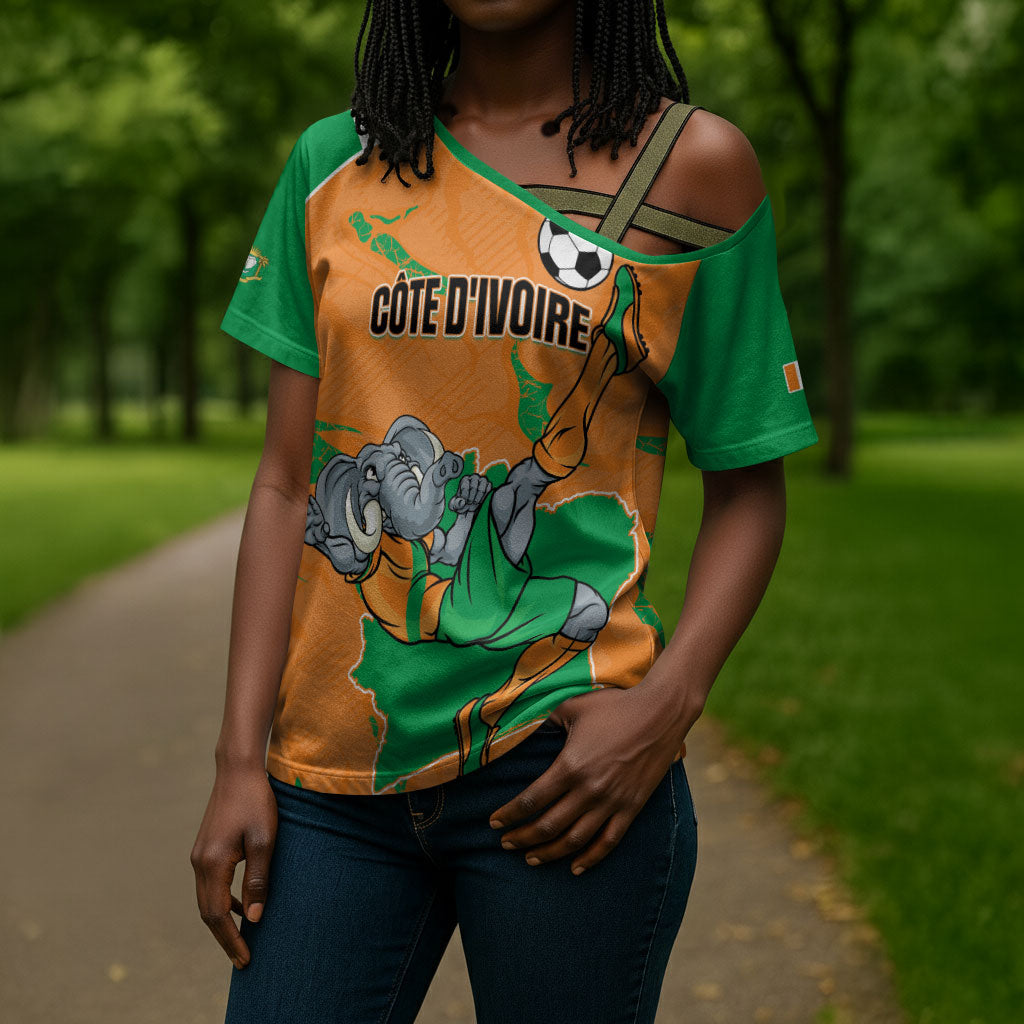 Custom Cote d Ivoire 2026 Football Cross Shoulder Shirt Ivory Coast Elephants Proud