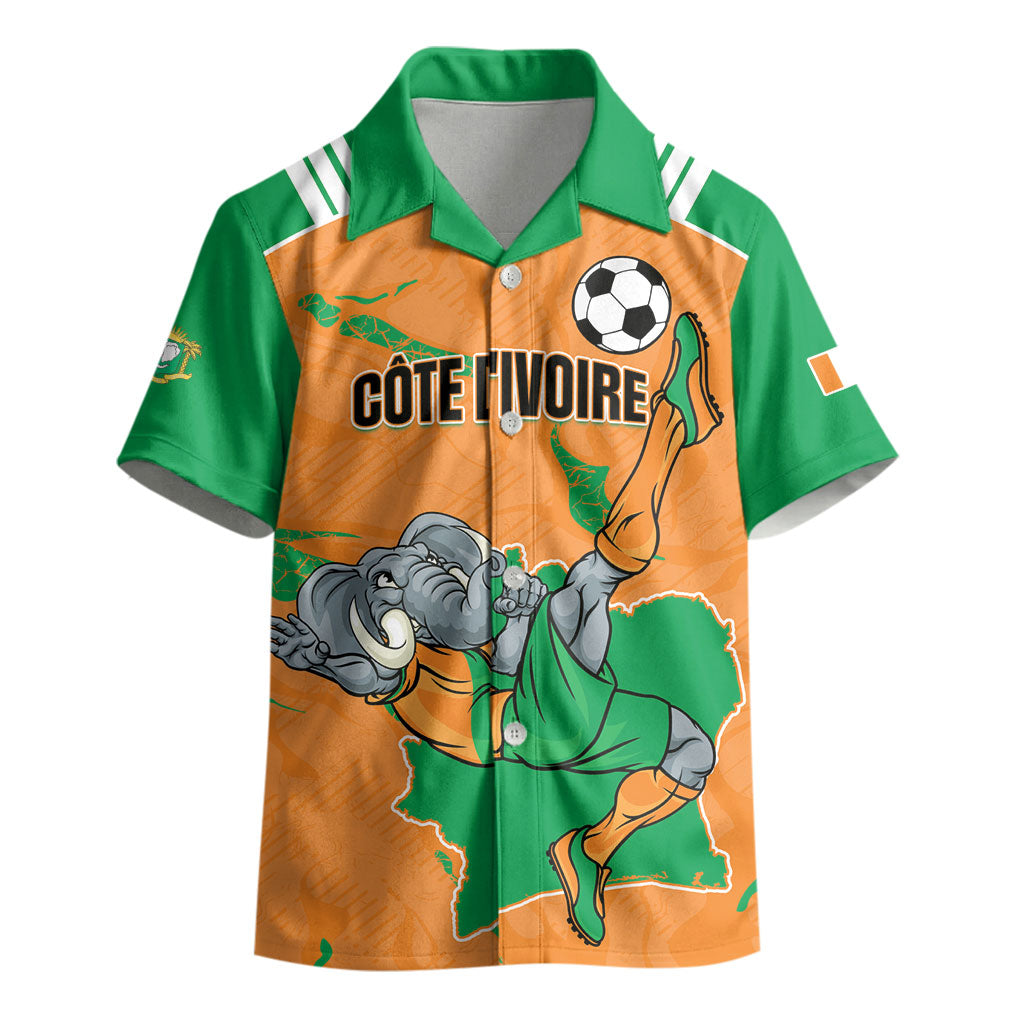 Custom Cote d Ivoire 2026 Football Kid Hawaiian Shirt Ivory Coast Elephants Proud