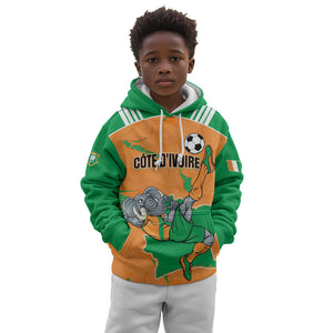 Custom Cote d Ivoire 2026 Football Kid Hoodie Ivory Coast Elephants Proud