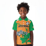 Custom Cote d Ivoire 2026 Football Kid Polo Shirt Ivory Coast Elephants Proud