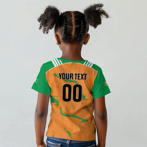 Custom Cote d Ivoire 2026 Football Kid T shirt Ivory Coast Elephants Proud