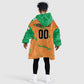 Custom Cote d Ivoire 2026 Football Kid Wearable Blanket Hoodie Ivory Coast Elephants Proud