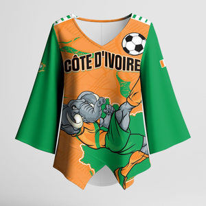 Custom Cote d Ivoire 2026 Football Kimono Sleeve Blouse Ivory Coast Elephants Proud