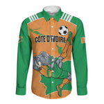 Custom Cote d Ivoire 2026 Football Long Sleeve Button Shirt Ivory Coast Elephants Proud