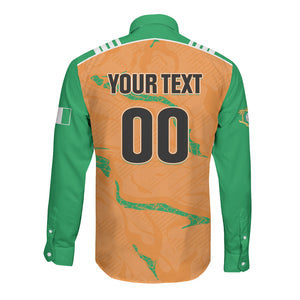 Custom Cote d Ivoire 2026 Football Long Sleeve Button Shirt Ivory Coast Elephants Proud