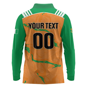 Custom Cote d Ivoire 2026 Football Long Sleeve Polo Shirt Ivory Coast Elephants Proud