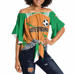 Custom Cote d Ivoire 2026 Football Off Shoulder Wrap Waist Top Ivory Coast Elephants Proud