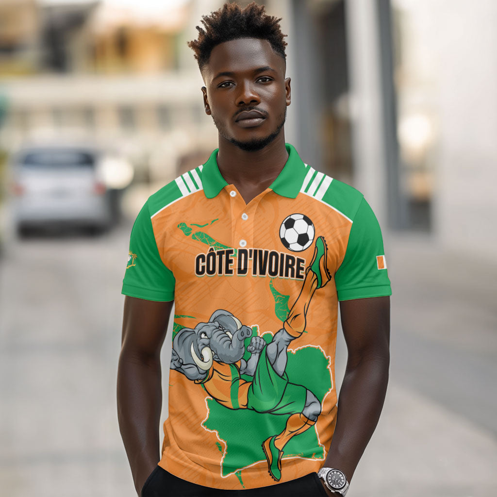 Custom Cote d Ivoire 2026 Football Polo Shirt Ivory Coast Elephants Proud