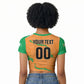 Custom Cote d Ivoire 2026 Football Raglan Cropped T shirt Ivory Coast Elephants Proud