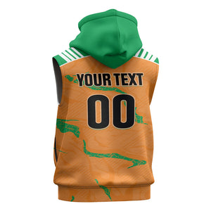Custom Cote d Ivoire 2026 Football Sleeveless Zip Hoodie Ivory Coast Elephants Proud