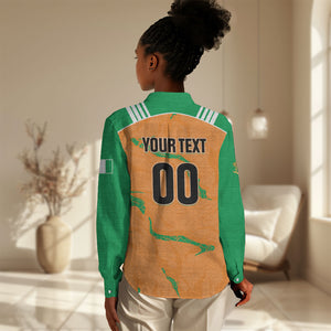 Custom Cote d Ivoire 2026 Football Women Casual Shirt Ivory Coast Elephants Proud