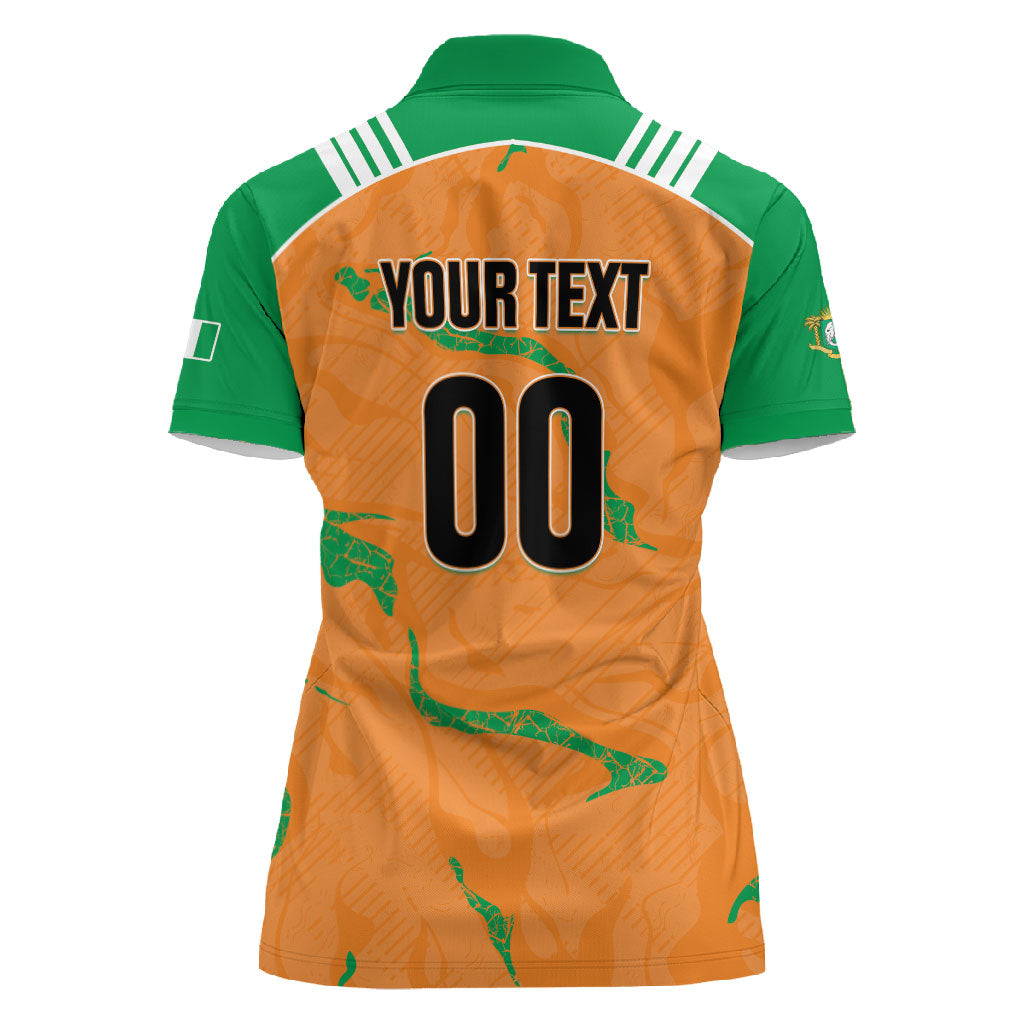Custom Cote d Ivoire 2026 Football Women Polo Shirt Ivory Coast Elephants Proud
