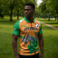 Custom Cote d Ivoire 2026 Football Zipper Polo Shirt Ivory Coast Elephants Proud