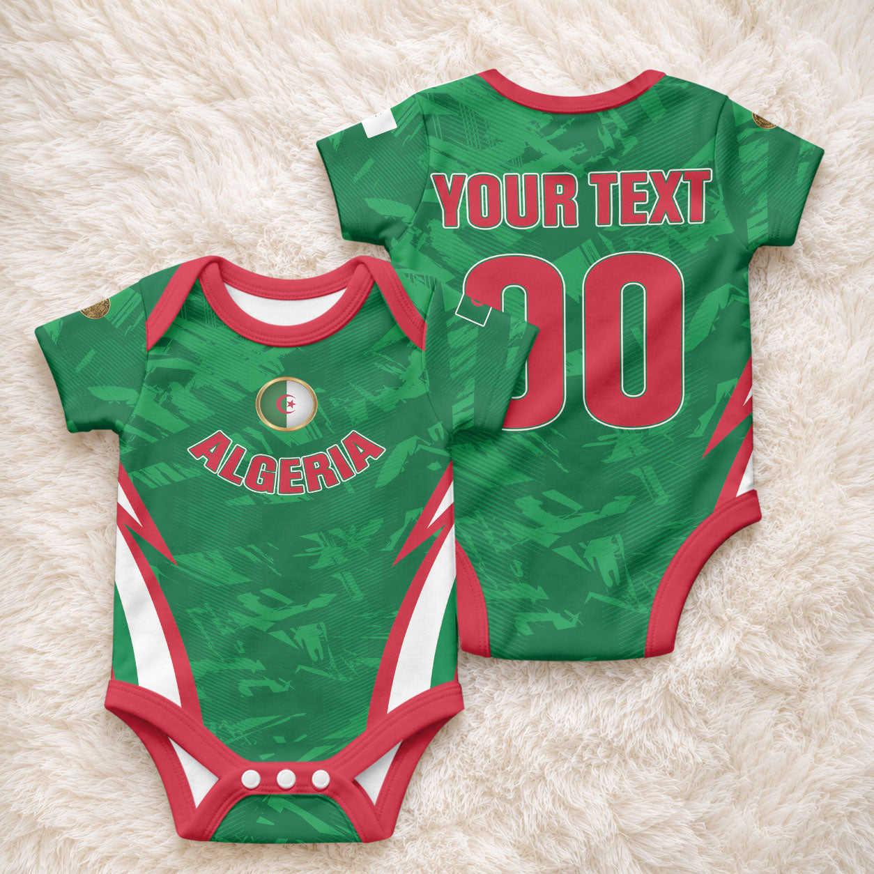 Custom Algeria 2026 Football Baby Onesie The Fennecs Go Champions
