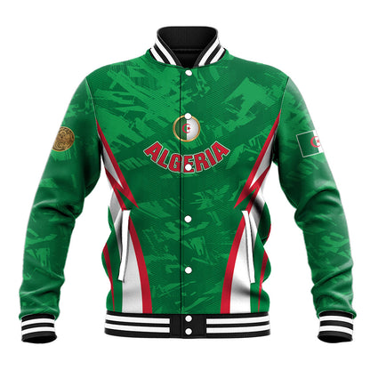 Custom Algeria 2026 Football Baseball Jacket The Fennecs Go Champions