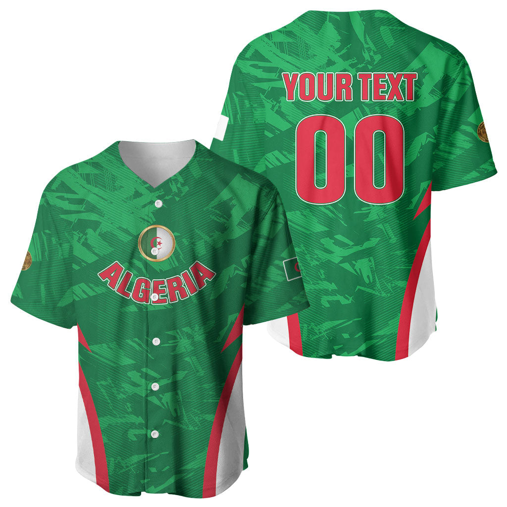 Custom Algeria 2026 Football Baseball Jersey The Fennecs Go Champions