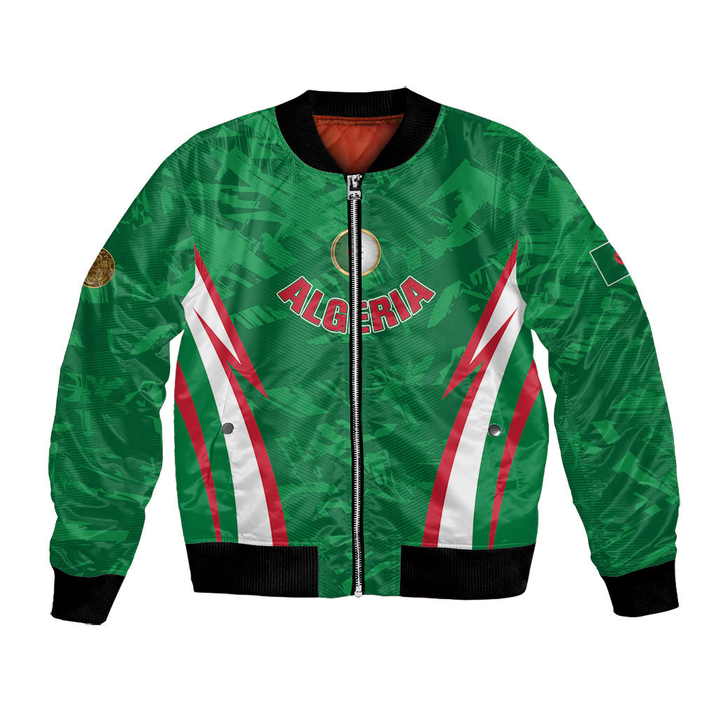 Custom Algeria 2026 Football Bomber Jacket The Fennecs Go Champions